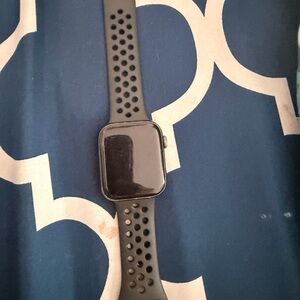 Apple Watch Series 6 44mm Blue Aluminum Case with Black Sport Band (A2292)